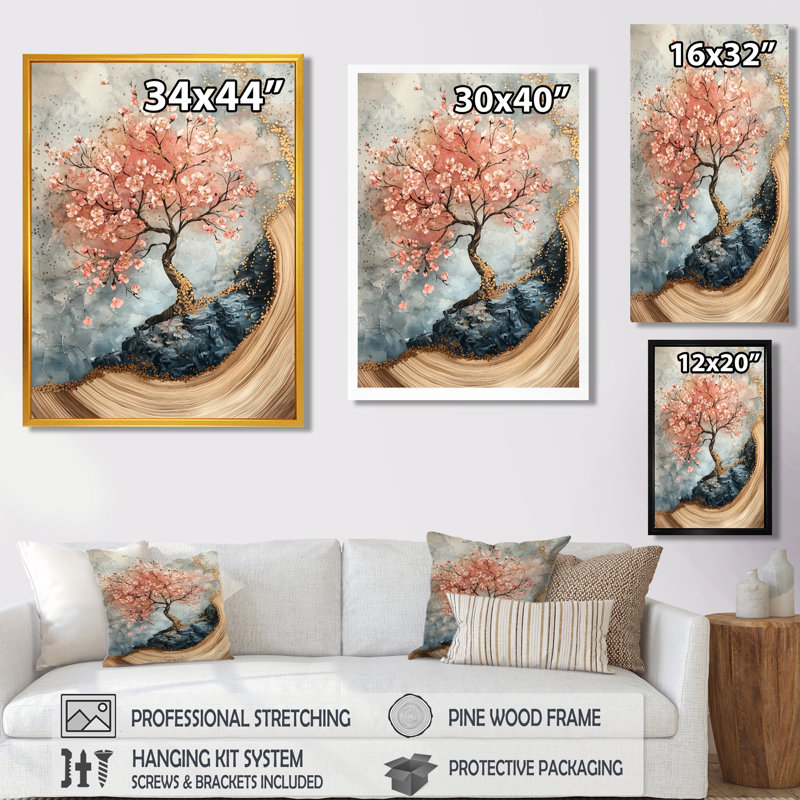 Mobin - art mural floral, H 20 po x l 12 po, Reproduction encadrée d'une seule photo, Blanc