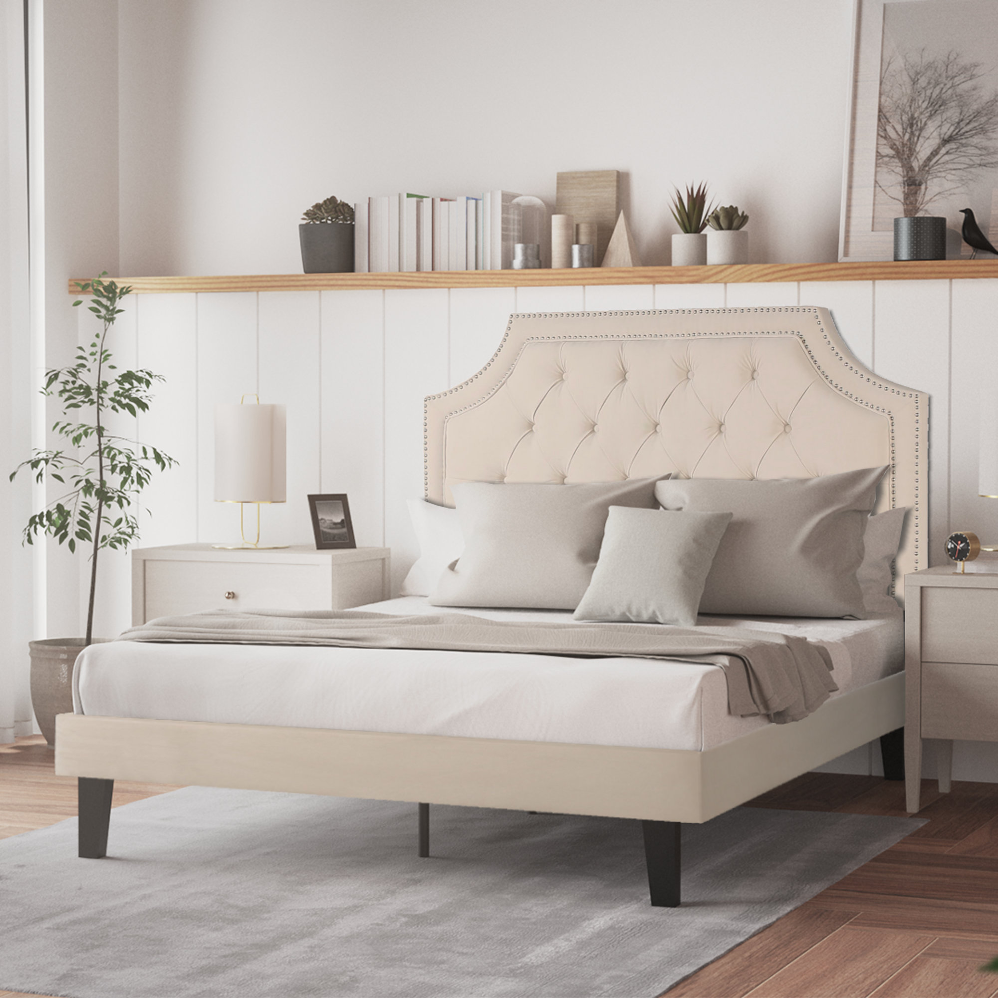 Audrey upholstered platform bed discount
