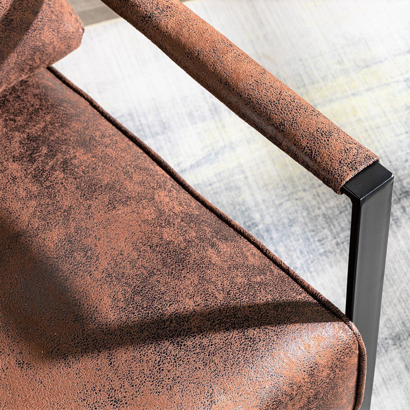 Chaise d'appoint classique Mid Century, Brun