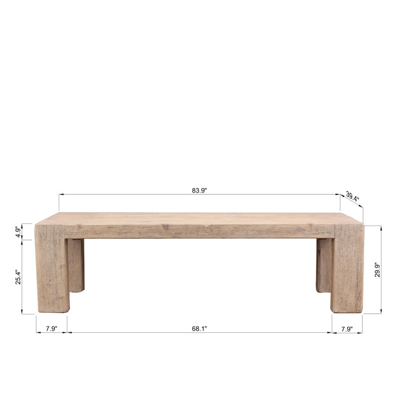 Rectangulaire, H 29,92 po x L 83,86 po x l 39,37 po 