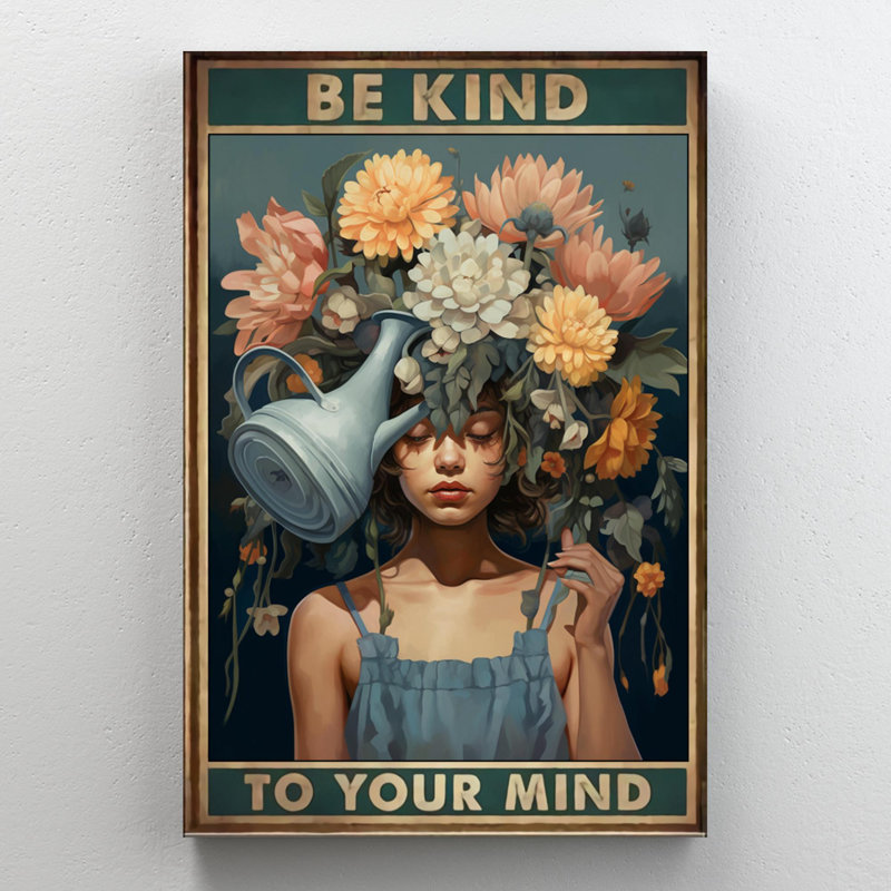Fleurs Leoncia Be Kind To Your Mind 2, H 36 po x l 24 po x P 1,25 po