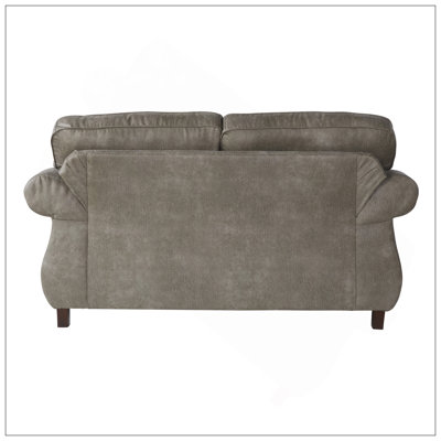 Causeuse avec têtes de clou bronze antique en jetson gingembre, rembourrée pour plus de confort et de style