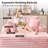Oversized Chaise Lounge Chair Indoor, Compression，53 Inch Upholstered Sofa Bed with Throw Pillows and Armrests,Cup Holder, Comfy Corduroy Sleeper Couch for Living Room, Bedroom, Office,No Assembly Required，Pink-82153967