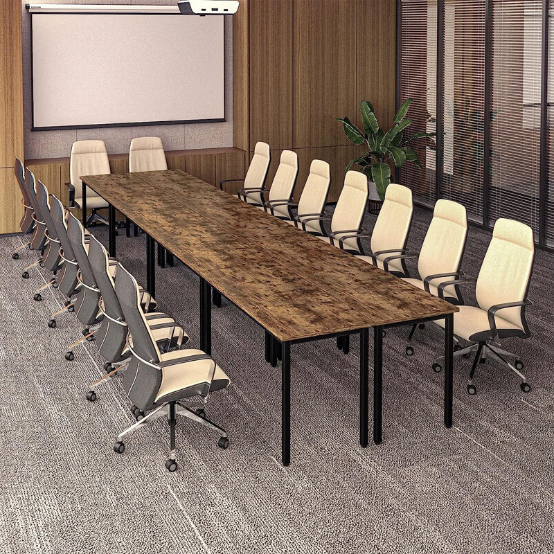 Ensemble de 8 tables de conférence Boede Pivit, Brun