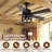 52'' Farmhouse Ceiling Fan With Dual-finish Blades & Dc Motor