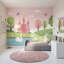 Papier peint pastel avec contes de fées château rose-1482764730-1482764734