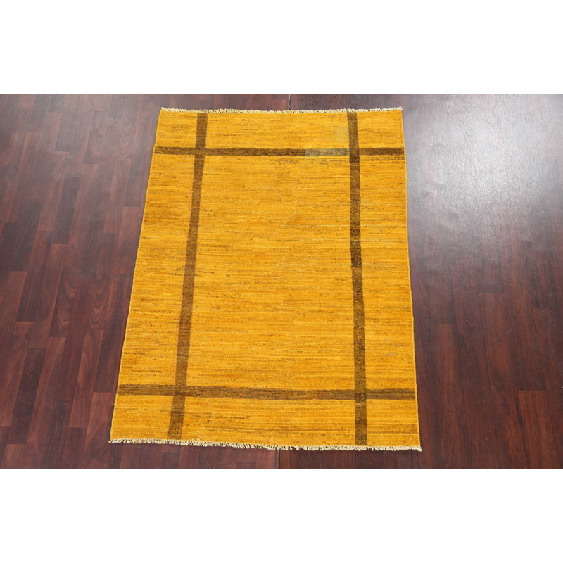 Tapis jaune Gabbeh 5 x 6