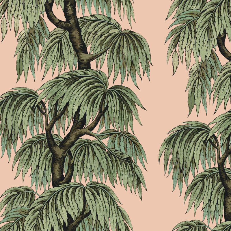 Babylon 9.84' L x 70.8" W Wallpaper Roll, Blush
