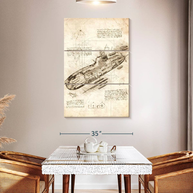 Mehar Submarine Cutaway U212, H 50 po x l 32 po