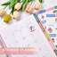 Planificateur de mariage ovale à fleurs, reliure nuptiale rigide avec calendrier à compte à rebours de 176 pages, organisateur 11,42 po x 10,04 po