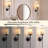 Dimmable Indoor Wall Sconces Iron Wallchiere With Remote Control-788324281