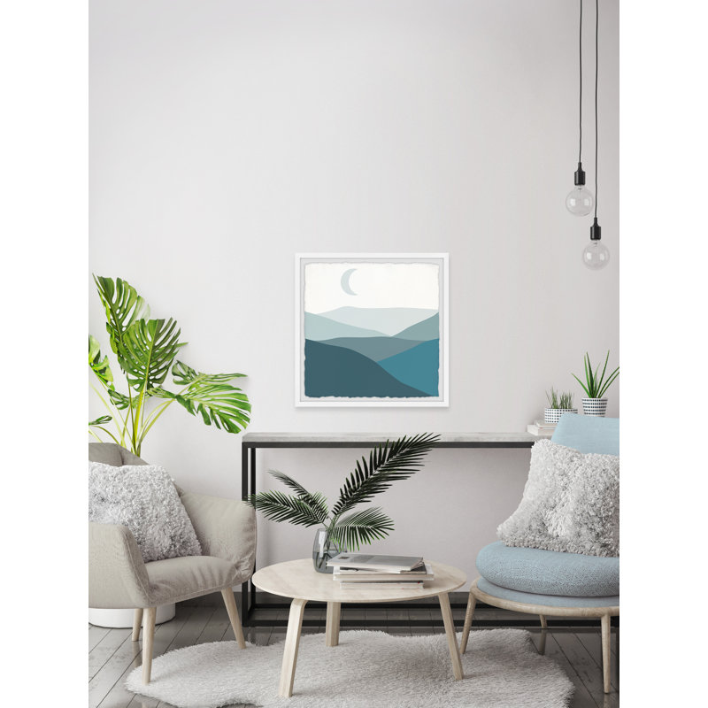 Mystic Mountains - Single Picture Frame Painting, 30cm H x 30cm W
