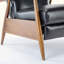 Fauteuil inclinable à accoudoirs en bois-424865033
