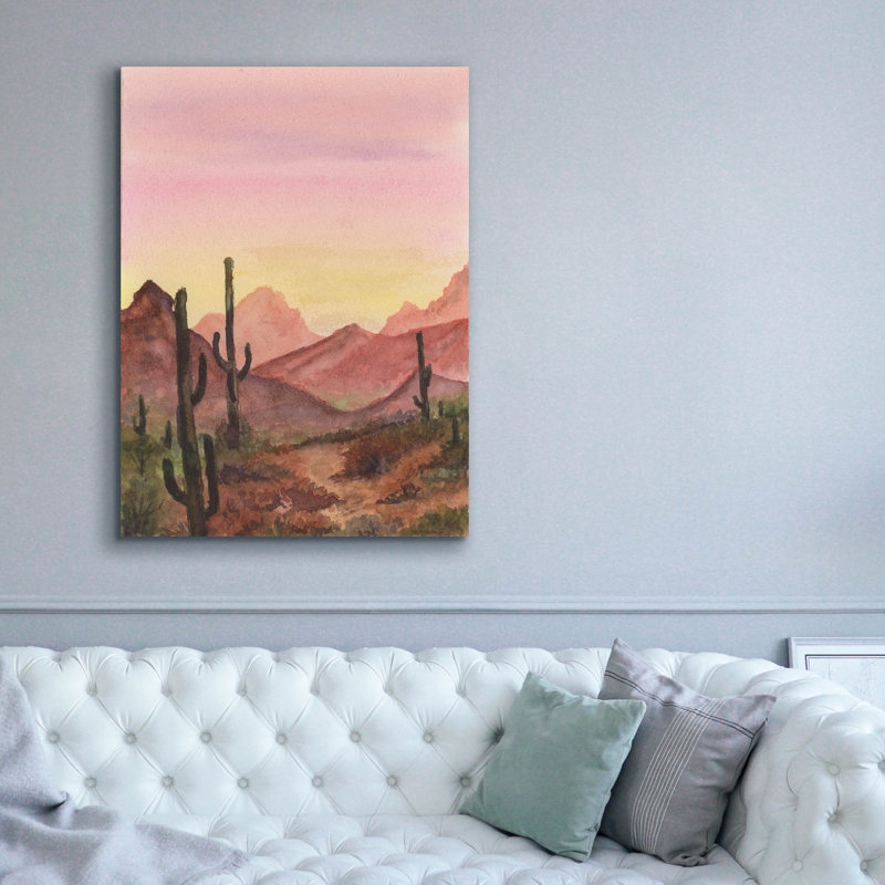  «Desert Dust Trail» par Anika Goodhue, art mural sur toile, 40 po x 54 po, H 54 po x l 40 po