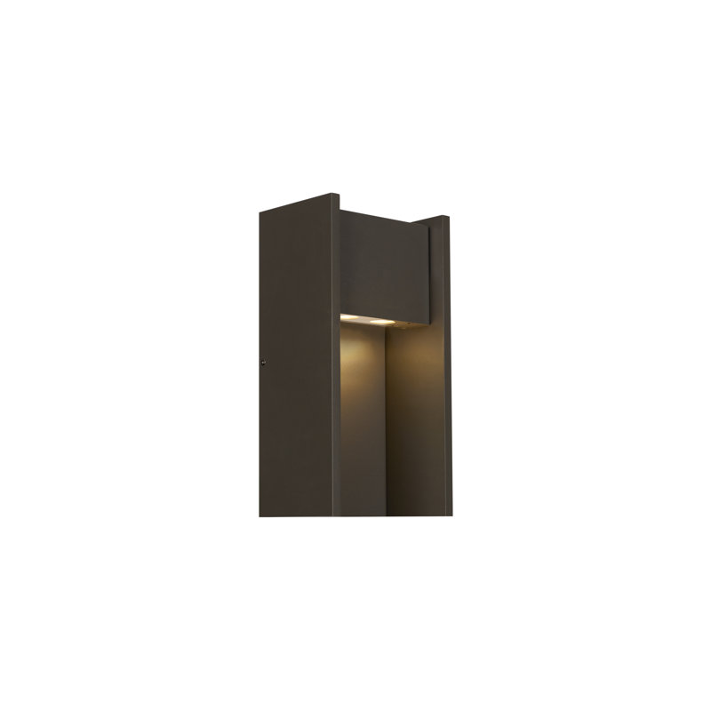 Zur LED Outdoor Flush Mount, Bronze, 18" H x 7.7" W x 7.7" D