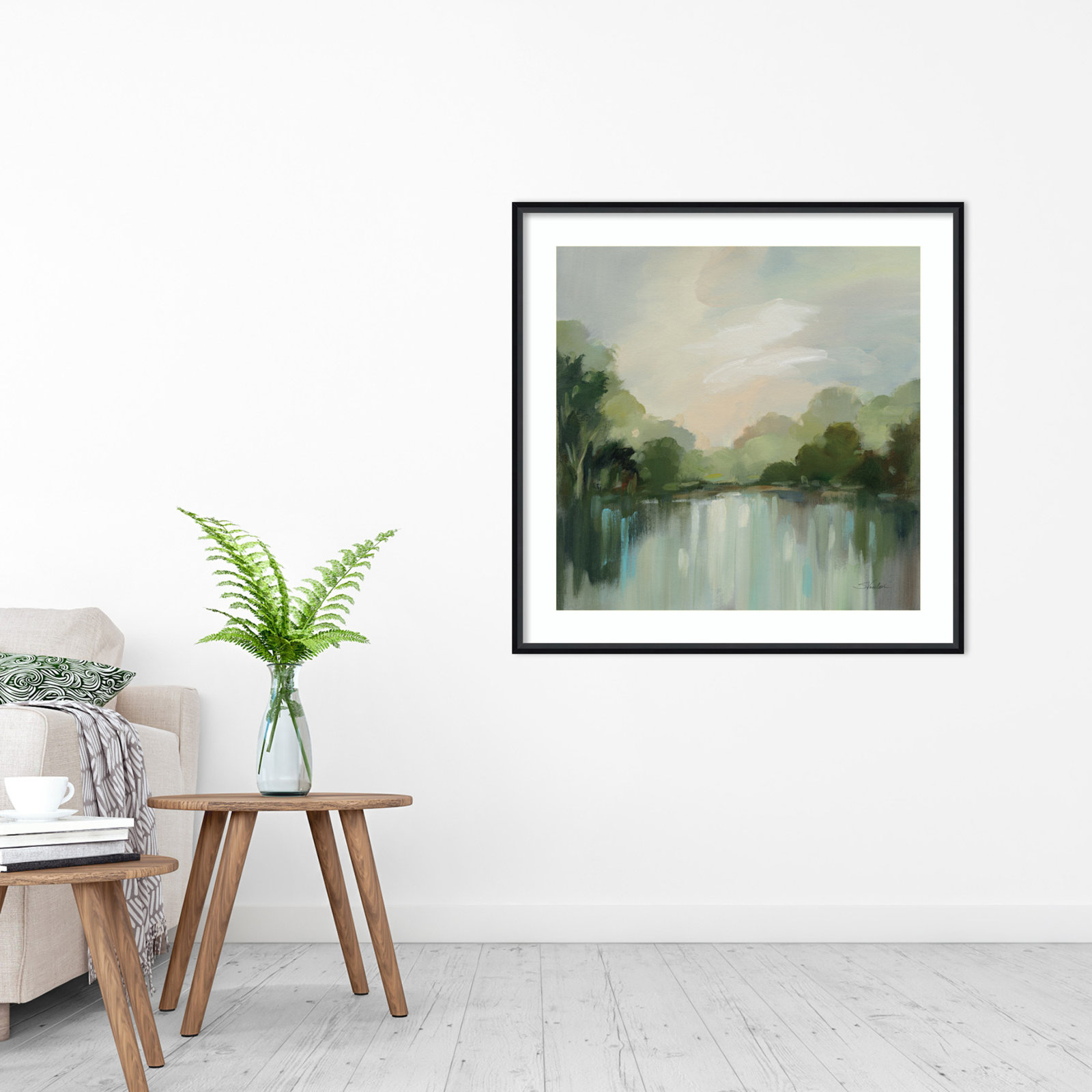 Cool Spring Day Print, 33" H x 33" W, Black