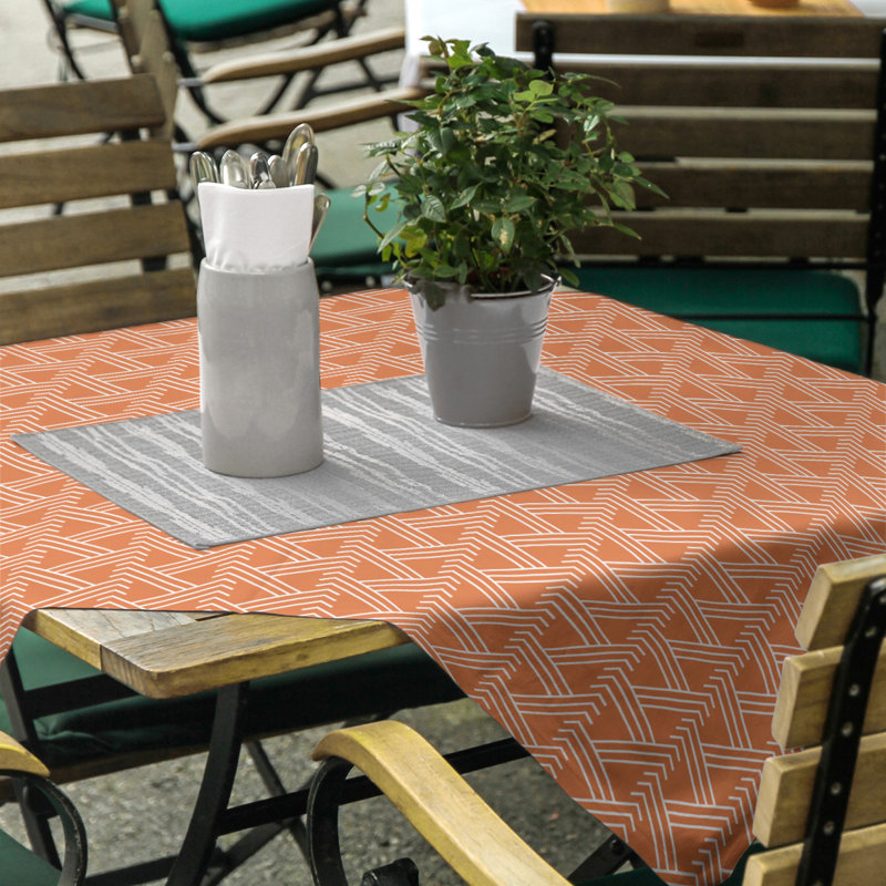 Nappe zig zag classique, Orange/Blanc