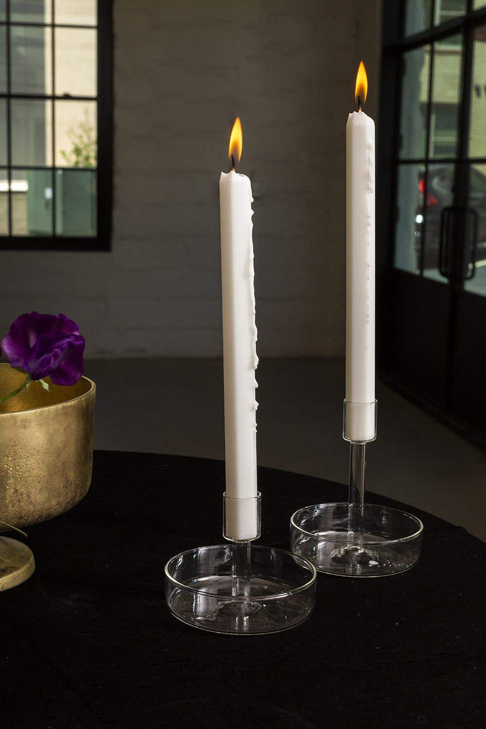 Ianthe Candlestick Holder, 3.5" H x 4.25" W x 4.25" D