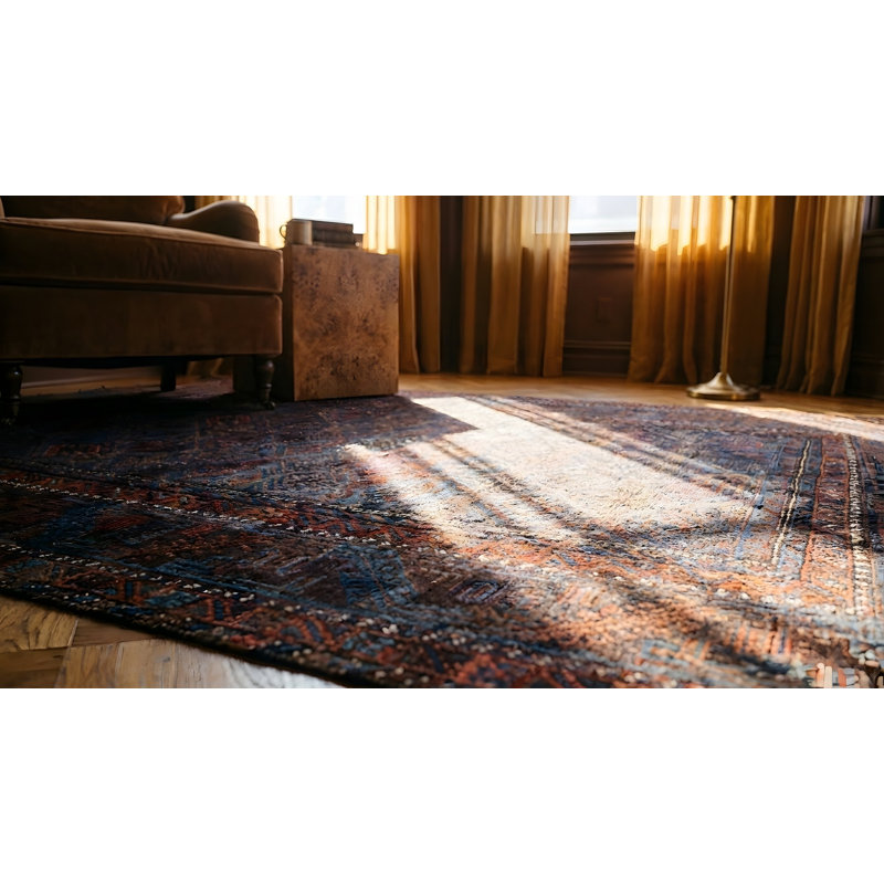 Tribal Geometric Antique Afghan Baluch Late 19th Century Rug