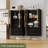 Fluted Storage Cabinet With Glass Door And 2 Drawers-2142717787