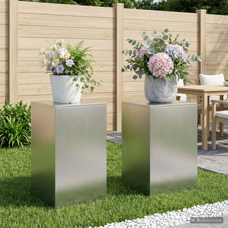 Plant Stand Garden Flower Pot Holder Outdoor Patio Terrace Industrial, 60cm H x 40cm L x 40cm D, Beige