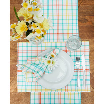 Deshea Plaid Cotton Blend Easter Table Runner