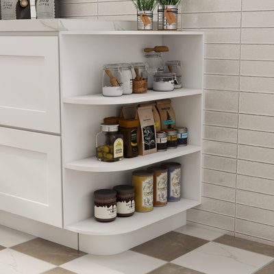 Tablette de bout d'armoire ouverte pour cuisine spécialisée l 9 po x P 24 po x H 34,5 po prête à assembler