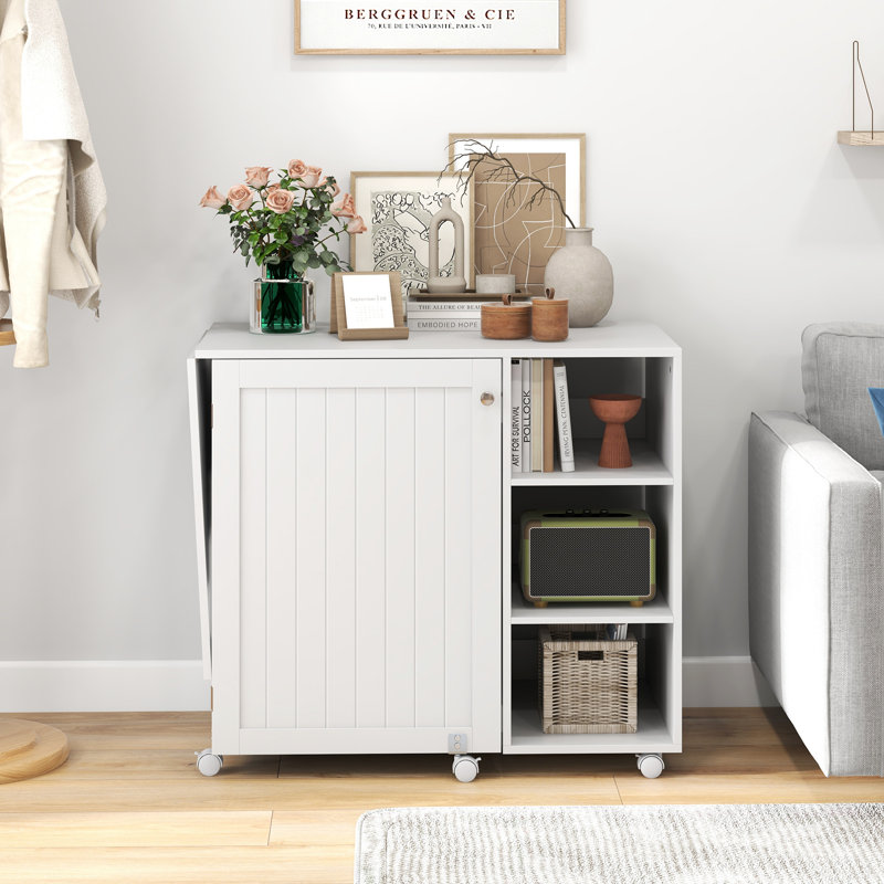 Blodwin 146cm x 50cm Foldable Sewing Table with Sewing Machine Platform