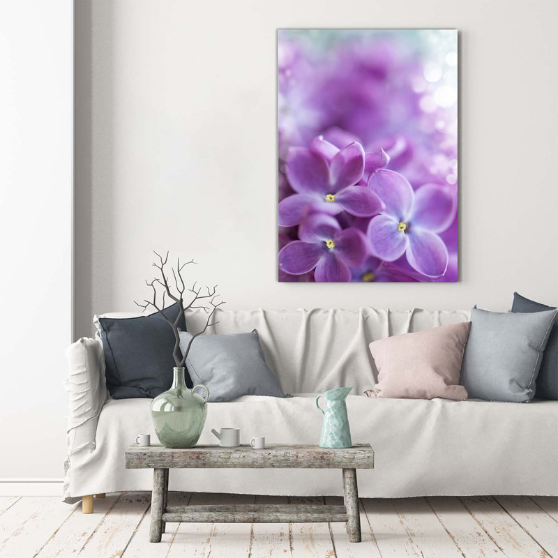 Lilac Flowers - Wrapped Canvas Print