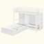 Lit superposé avec tiroirs, garde-robe, tablettes de rangement et lit hydraulique-746708611