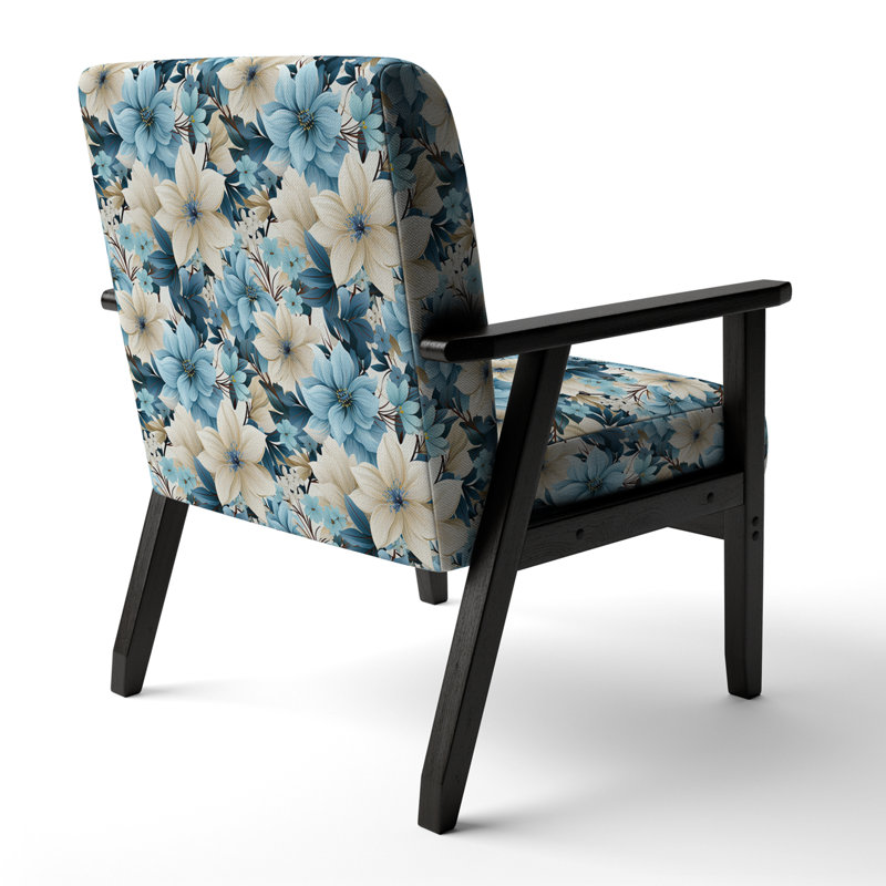 Fauteuil d'appoint rembourré Blue Coastal Harmony