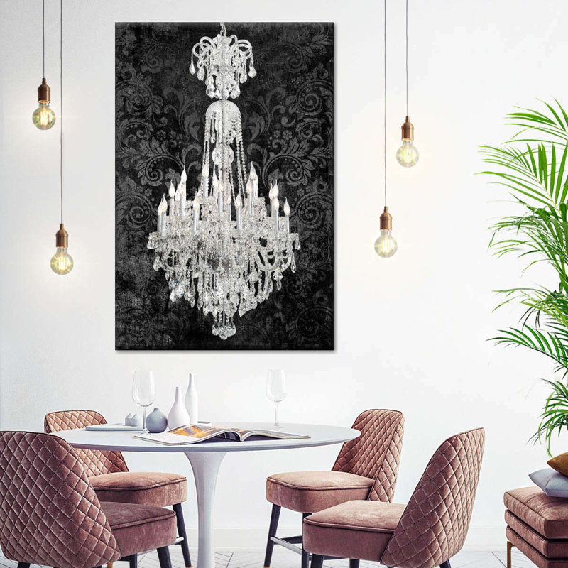 Ritzy Chandelier, reproduction sur toile, H 51 po x l 34 po x P 1,25 po