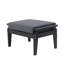 Stas - Repose-pieds avec coussin - Structure noire et coussins gris