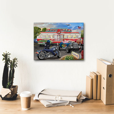 'Good Times Diner' by Bigelow Illustrations Canvas Wall Art