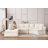 133'' Modular U-Shaped Sectional Compression Sofa With Removable Recliner Module White Woodgrain Chenille Boneless Ideal For Large Living Rooms Or Bedrooms Flexible Configuration For A Versatile