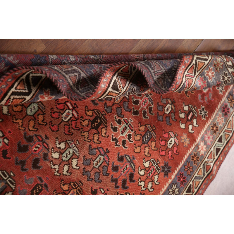 Tapis de couloir géométrique traditionnel 4x9