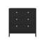 Commode 3 tiroirs Wenge avec rangement fonctionnel