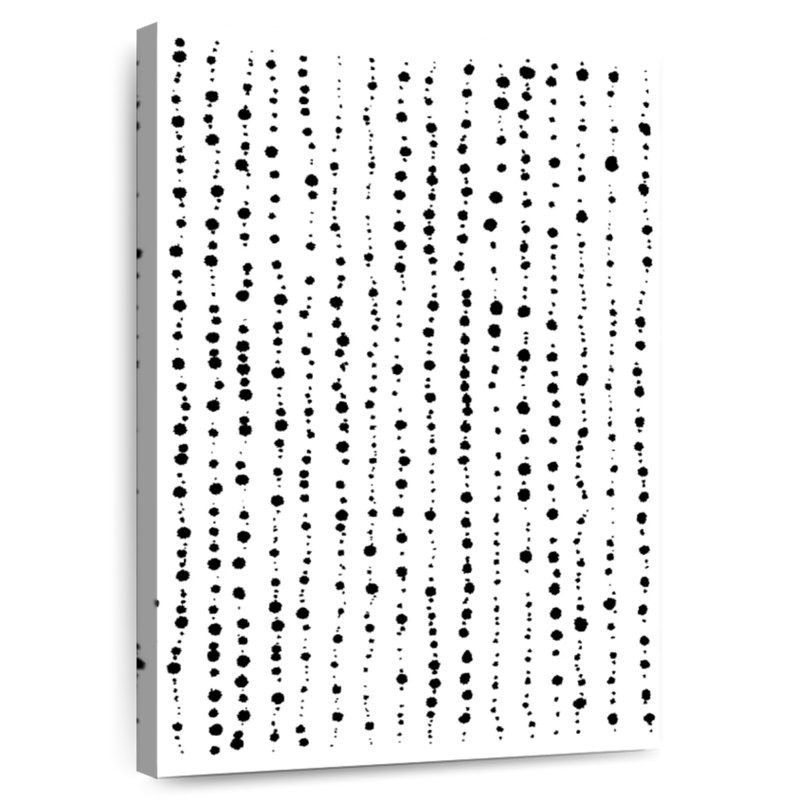 Avery Minimal Dots Lines Black White, 39" H x 26" W