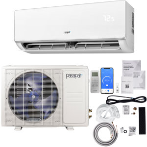 18000 BTU Smart Control Split Air Conditioner for 1250 Square Feet with Heater and Remote Included