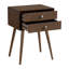 Table de bout Mid-Century moderne en bois avec tiroirs-758698090