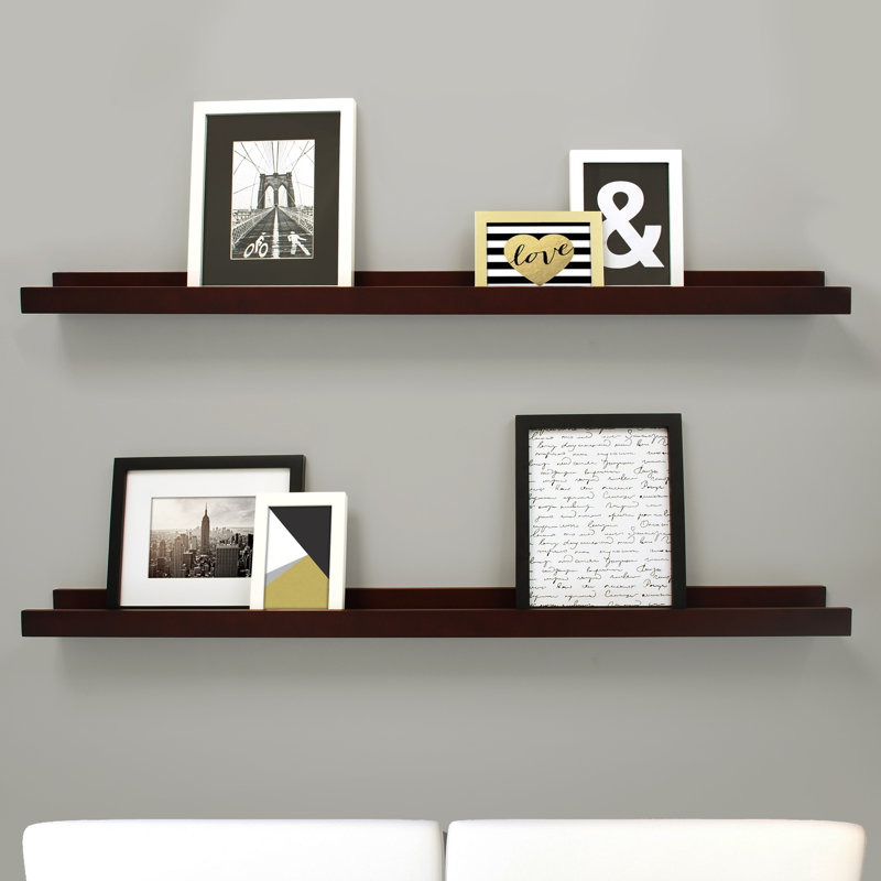 Kaylen 2 Piece Floating Shelf, Espresso