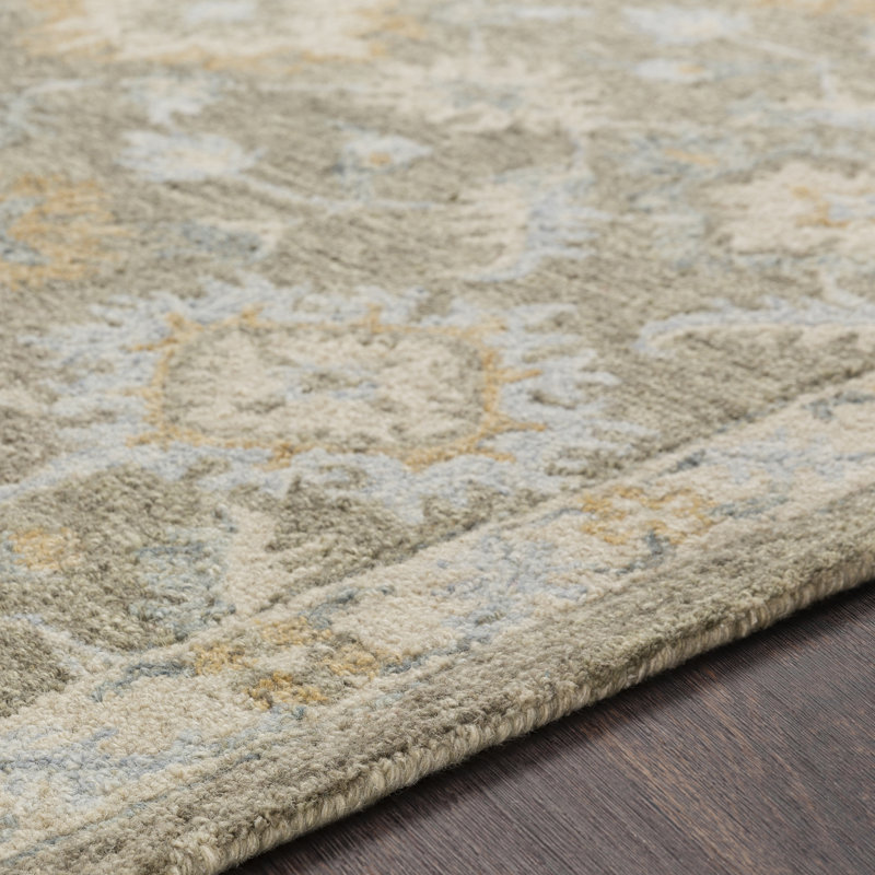 Jaylen Wool Floral Indoor Rug, Rectangle 2' x 3'