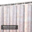Rideau de douche rose vif avec 12 crochets-1135083462