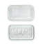 Vintage Embossed Glass Butter Dish