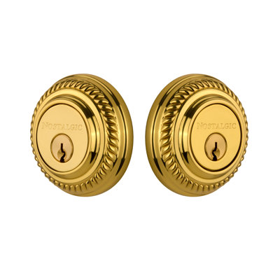 Nostalgic Warehouse Rope Rosette Double Cylinder Deadbolt