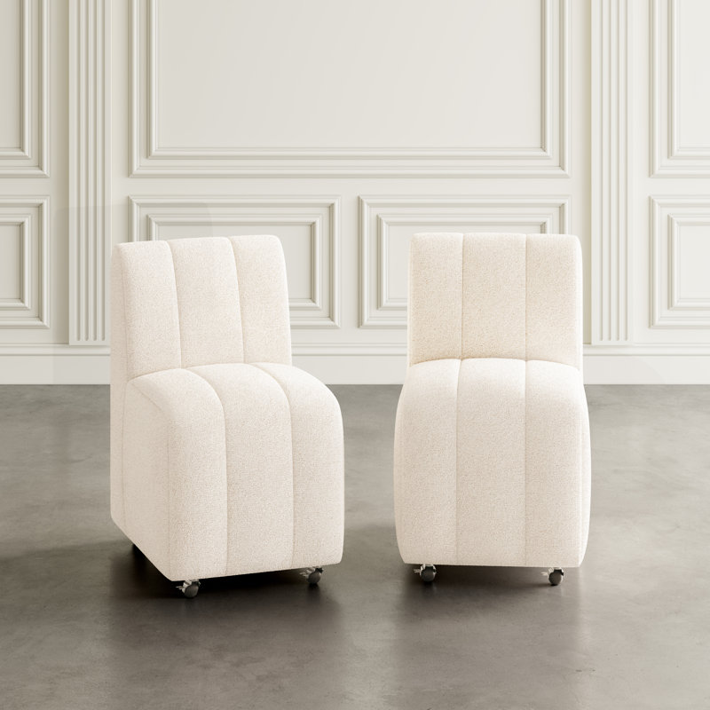 Chaise parsons Richardton en lin crème