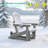 Glider Adirondack Chair with 3-Position Adjustable Backrest, Smooth Motion Chair for Patio, Wood-Like HDPE Outdoor Seating for Patio, Pool, and Yard-226640271