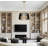 3-Light Black- Brass Louvered Drum Shade Pendant Lamp