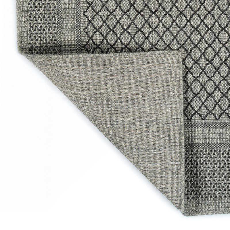Tapis texturé moderne, transitionnel, géométrique, style Sud-Ouest, Rectangulaire 2 pi x 3 pi