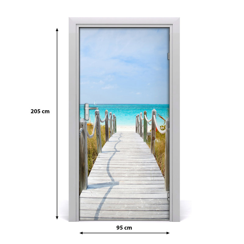 Path To Beach Door Decal, 205cm H x 95cm W